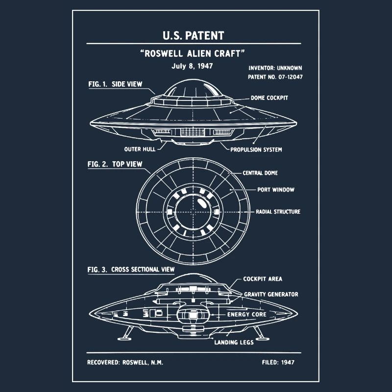 UFO-Patent-Bauplan-Tee