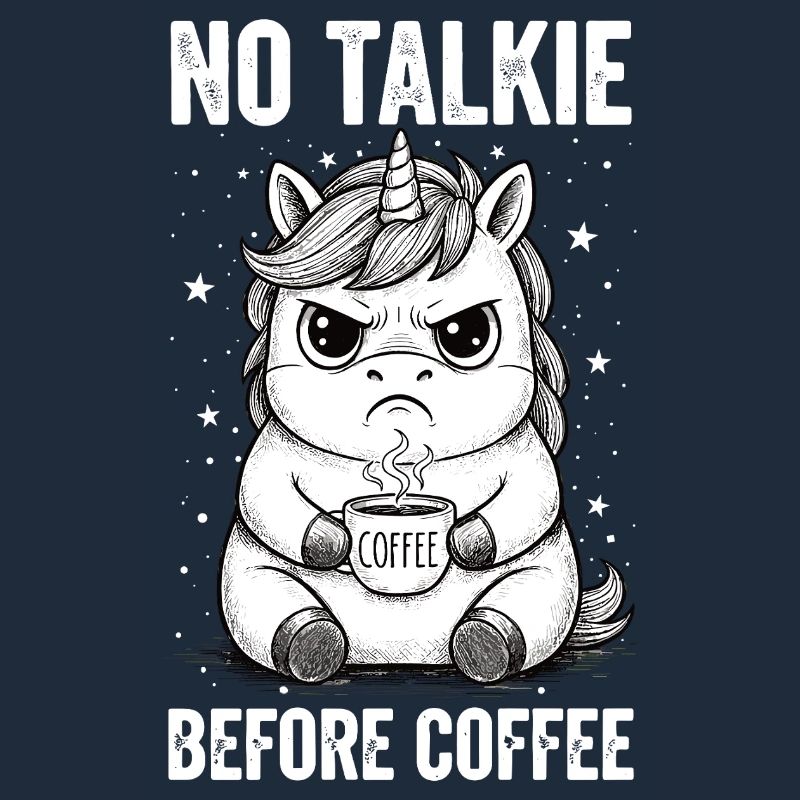 Pas de conversation devant une licorne amoureuse du café