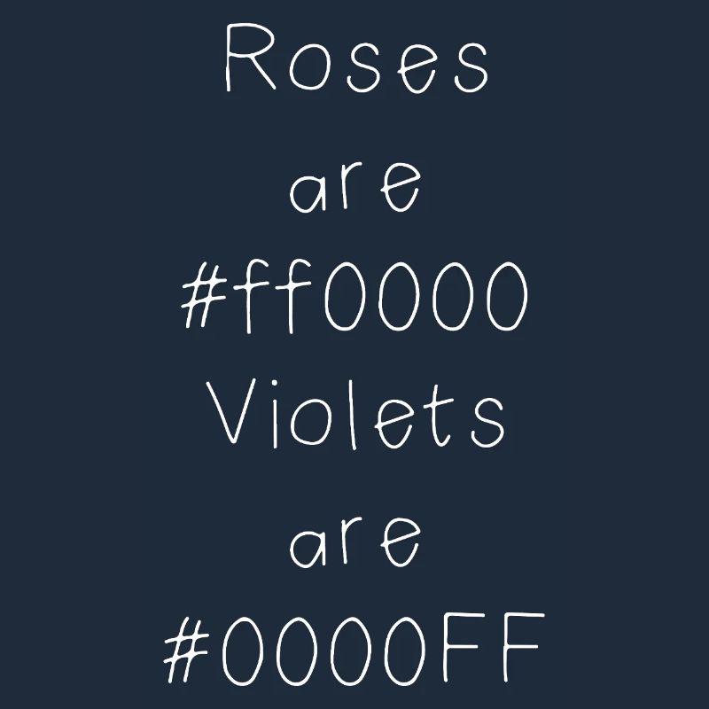 Blague sur le code couleur hexadécimal pour développeurs, codeurs et web...