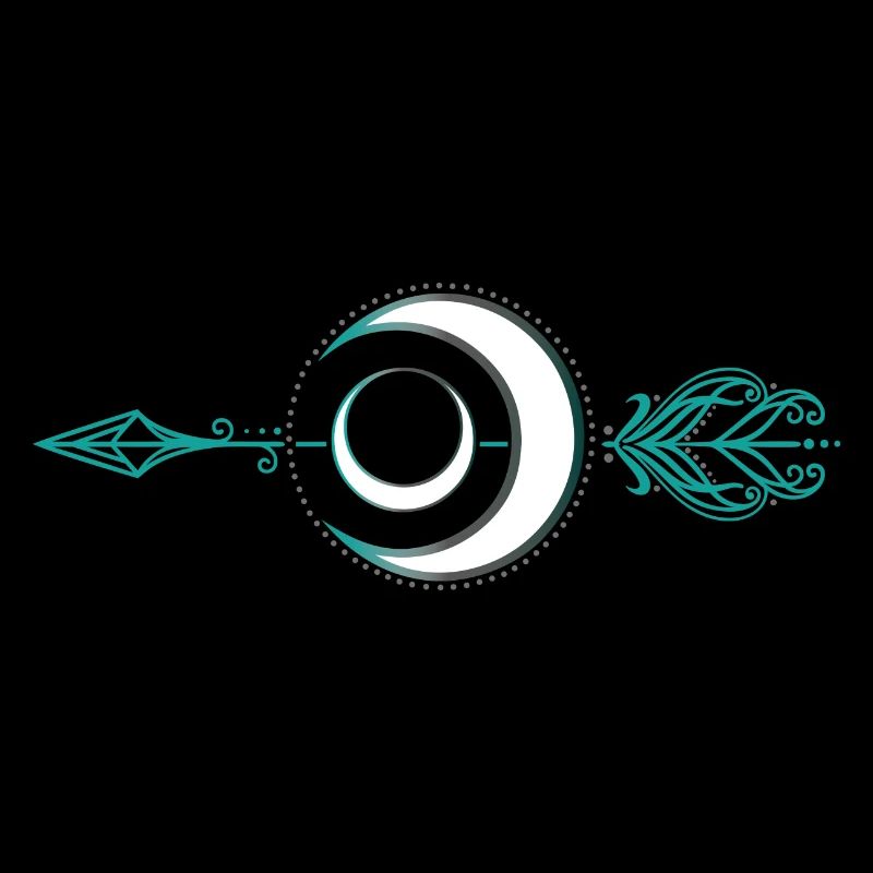 Lune avec flèche Déesse Diana Déesse de la lune