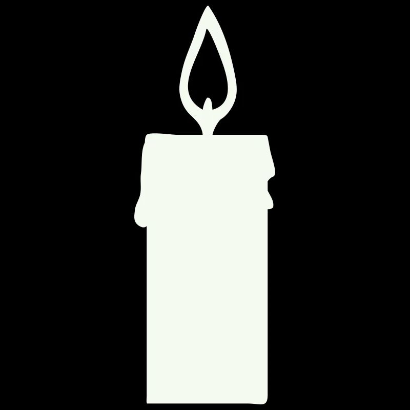 Light silhouette candle in lantern