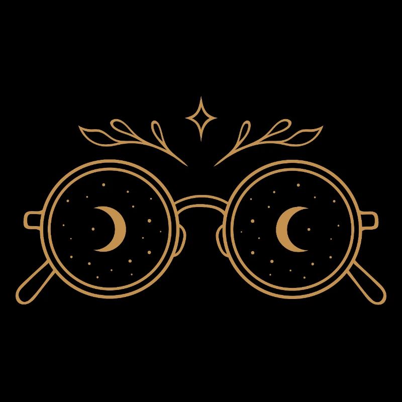 Witchy Glasses with Moons - Midsummer Magic