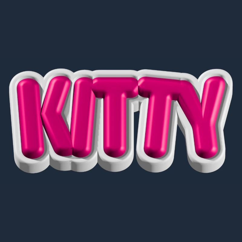 KITTY – Typographie 3D pour les amateurs de chats