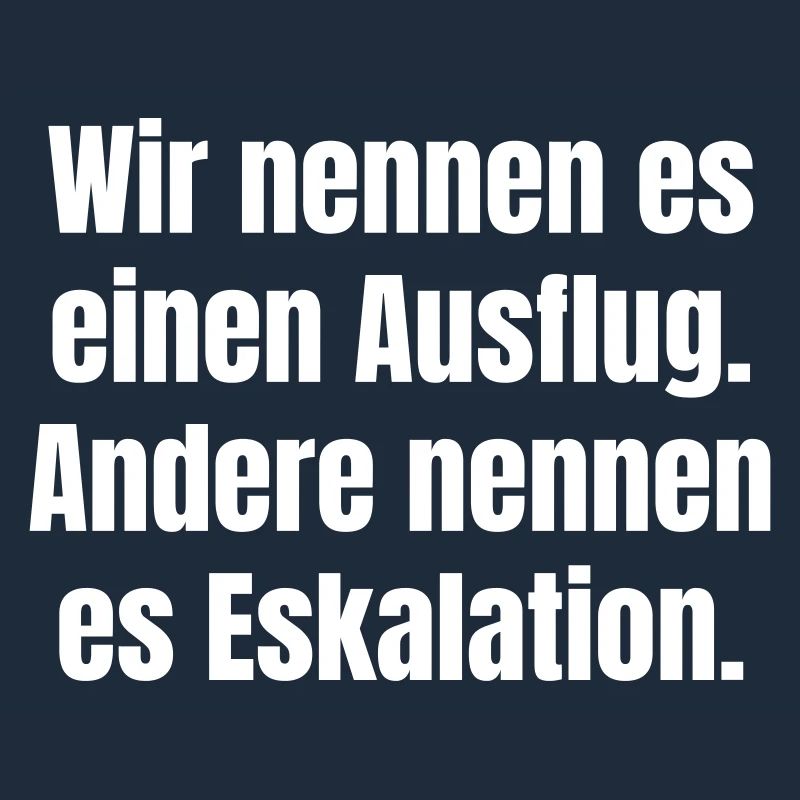 Ausflug oder Eskalation Typografie