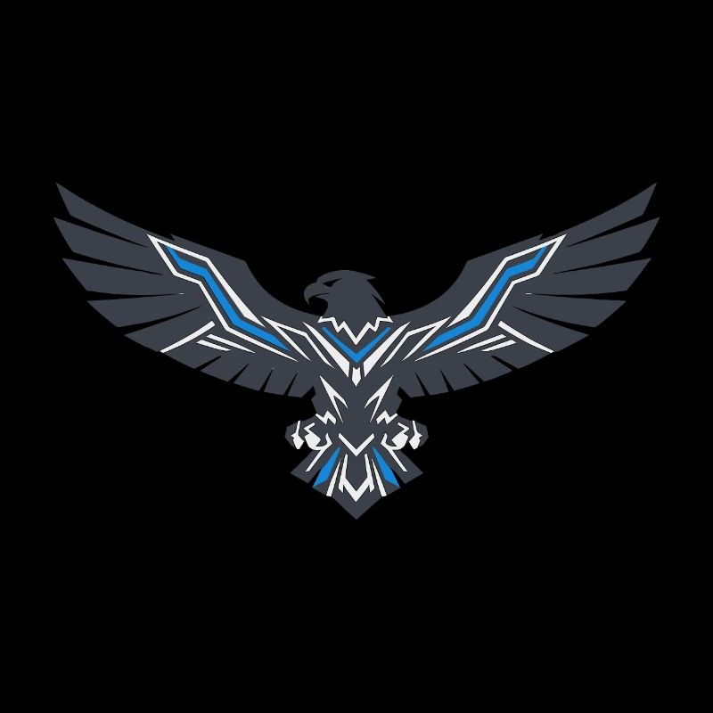 Geometric Eagle Blue