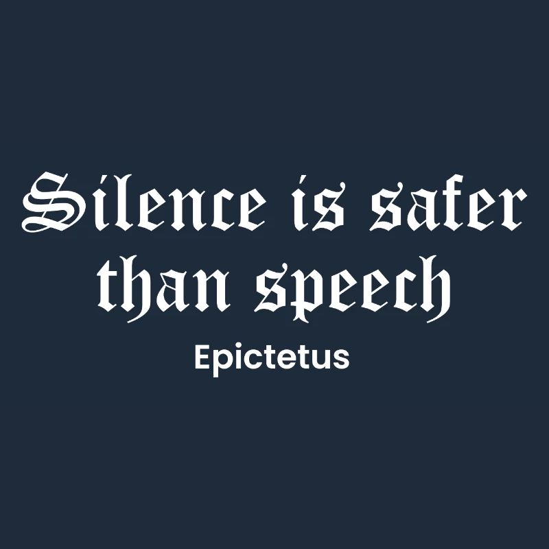 Schweigen über Sprache Epiktet