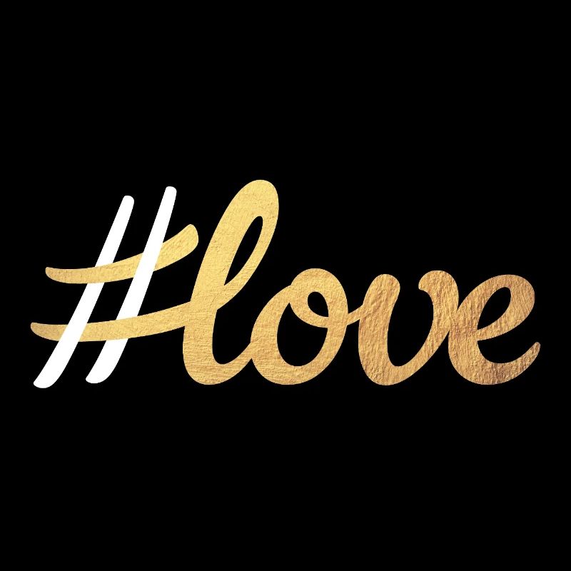 Hashtag Amour Amour Écriture Or Mariage Couples