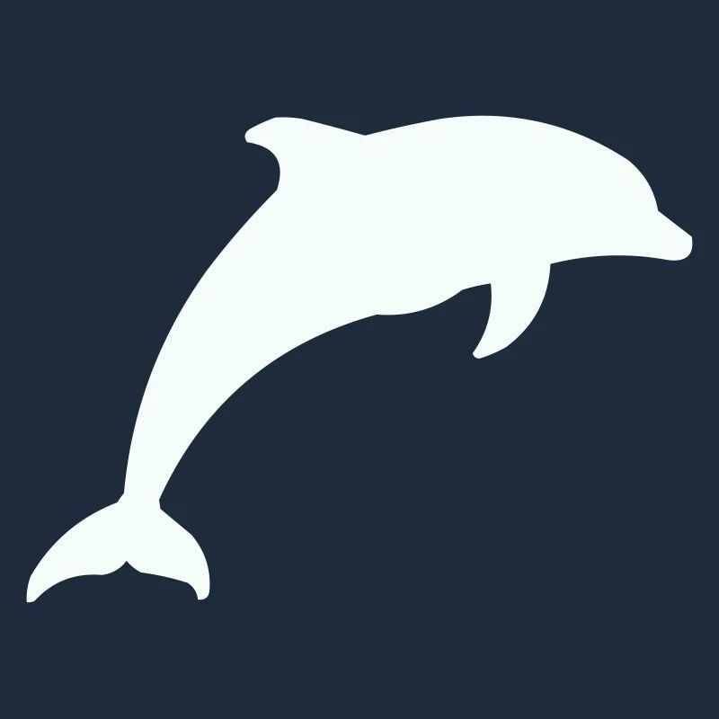 Leuchtender Delfin Silhouette
