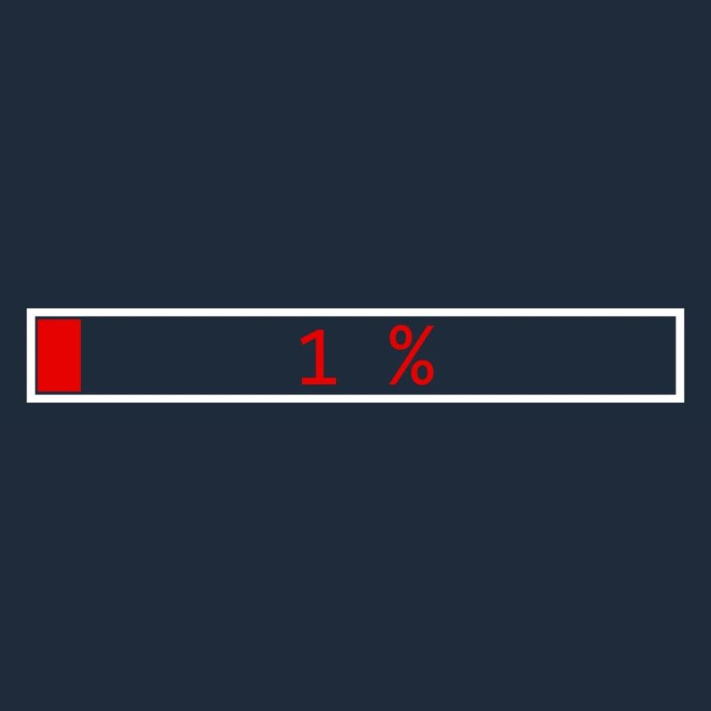 Loading Bar Red 1% outline White