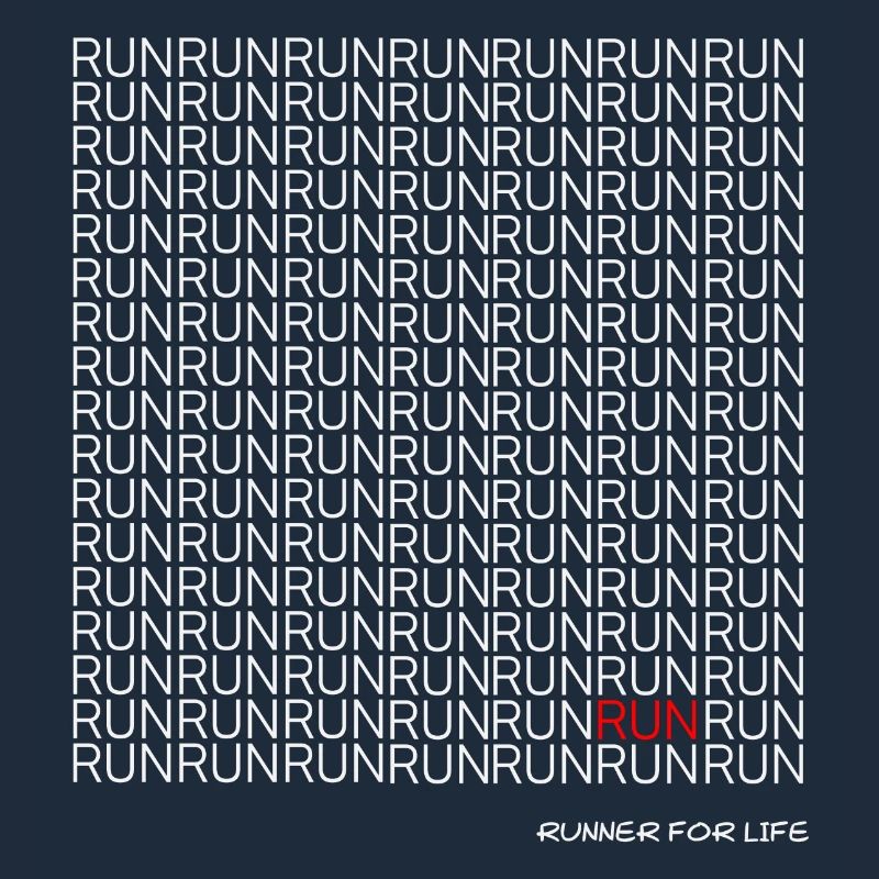 Run Run Run pattern with red accent