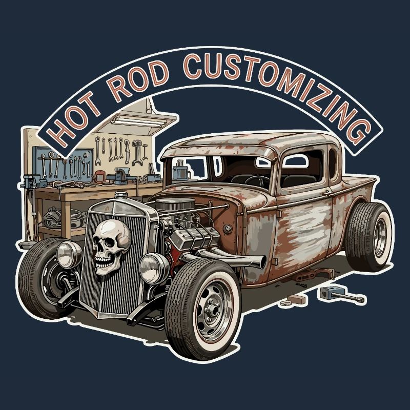 Rustic Hot Rod Customization Design