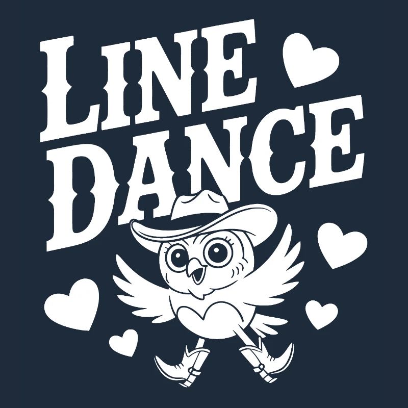 Verspieltes Linedance Design mit Eule