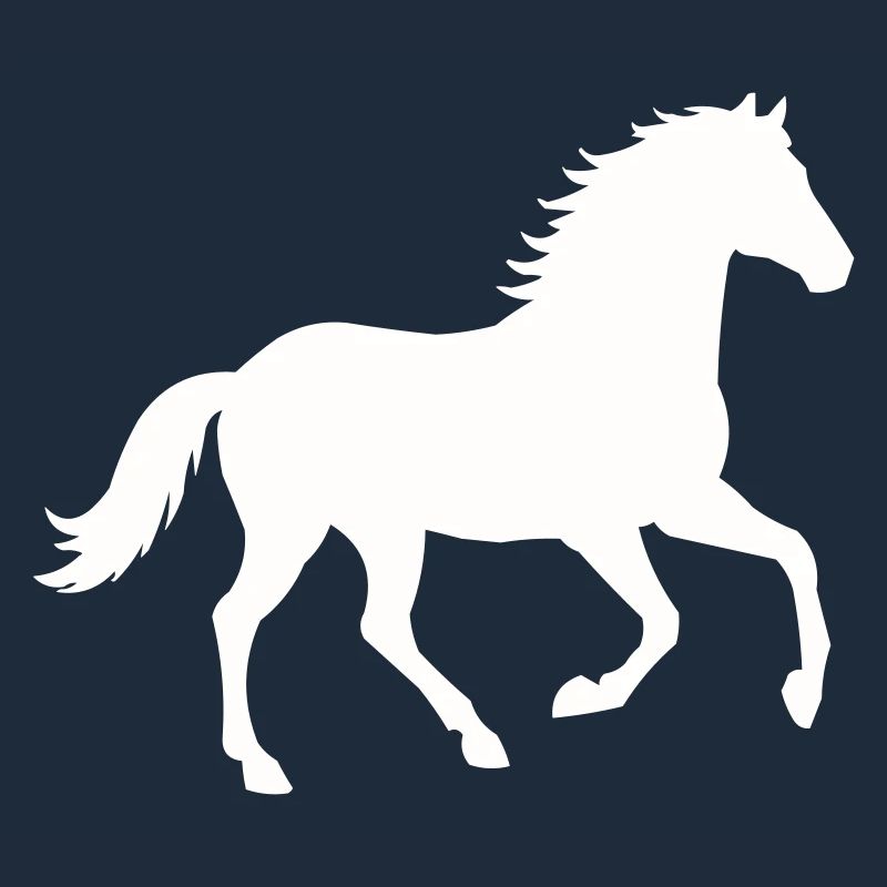 Silhouette d’un cheval sauvage