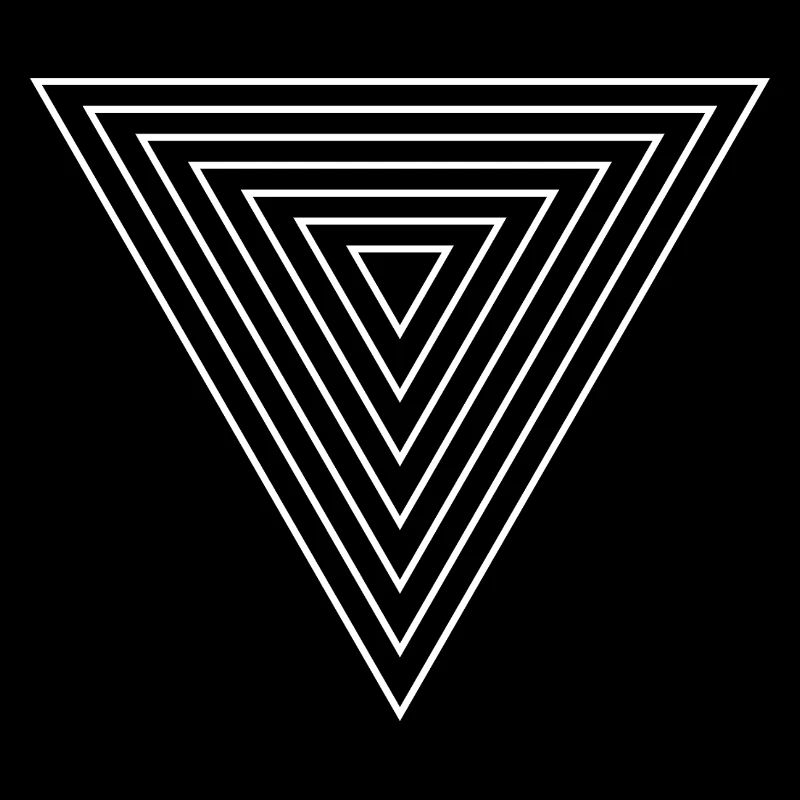 Concentric Triangle Line Art
