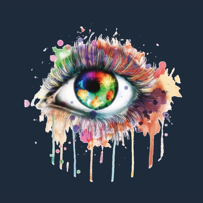 Œil arc-en-ciel Aquarelle Œil, Œil, Arc-en-ciel