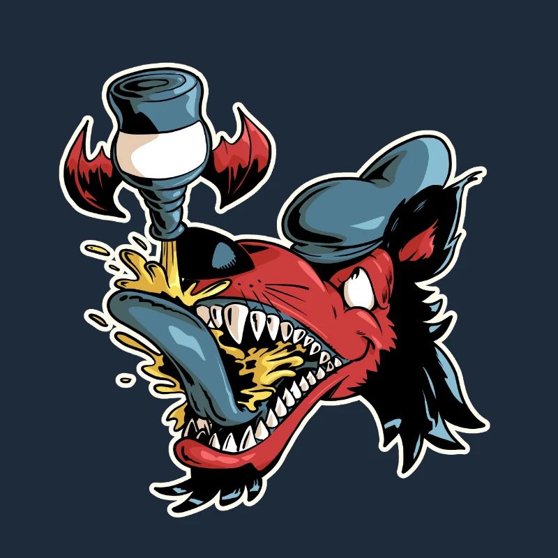 Wolf und fliegendes Bier