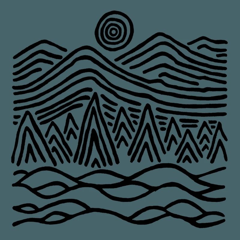 Paysage noir étrange