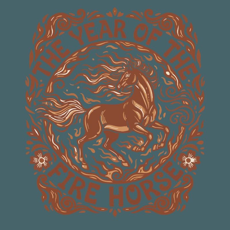 Année de la conception de la célébration du cheval de feu