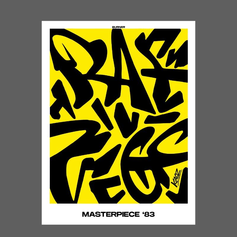 Chef-d’œuvre 83 : graffiti jaune-noir