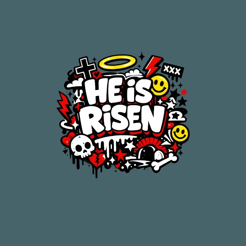 He is Risen Graffiti Ostern