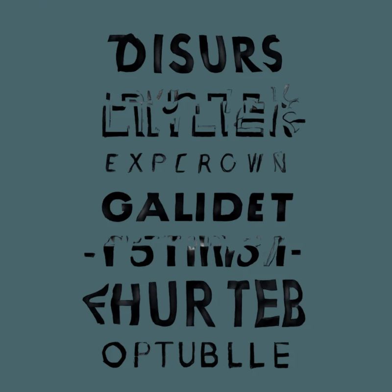 Glitch text cascade