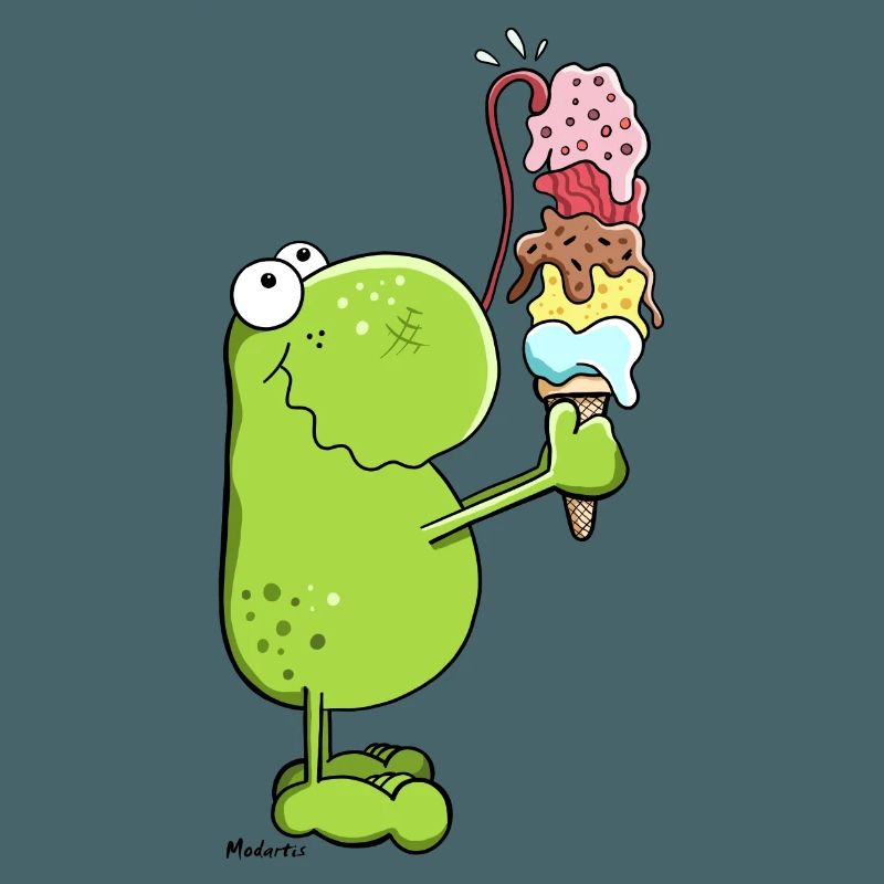 Frosch mit Eis