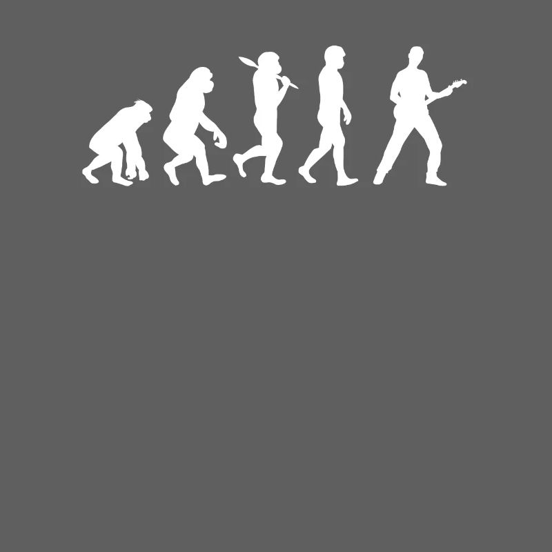 Evolution guitar bass player