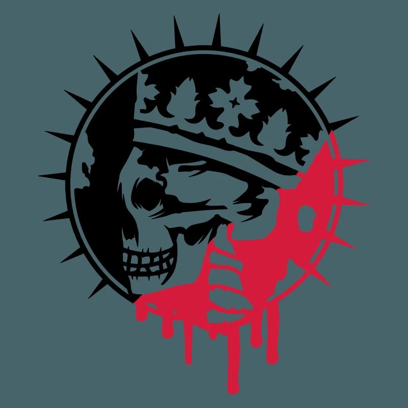 Totenschädel mit Krone Graffiti Patch