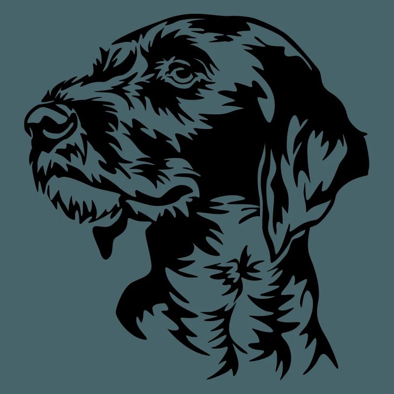 German Wirehaired Pointer head