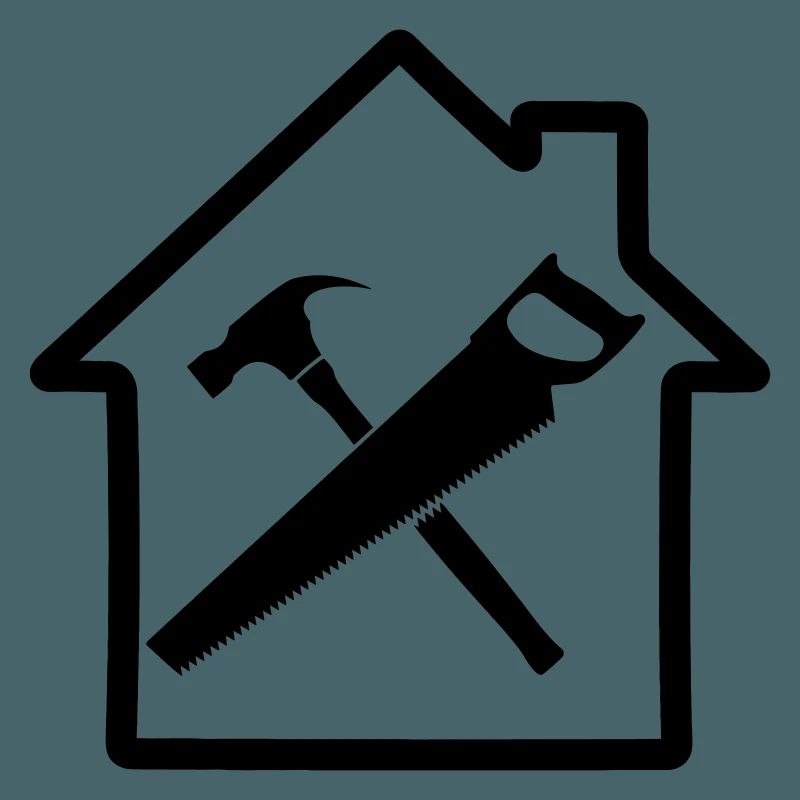 Construction de maison à logo d’outil de charpentier