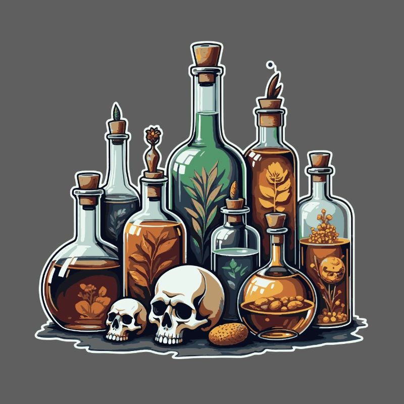 Conception de crâne de fiole d’alchimie
