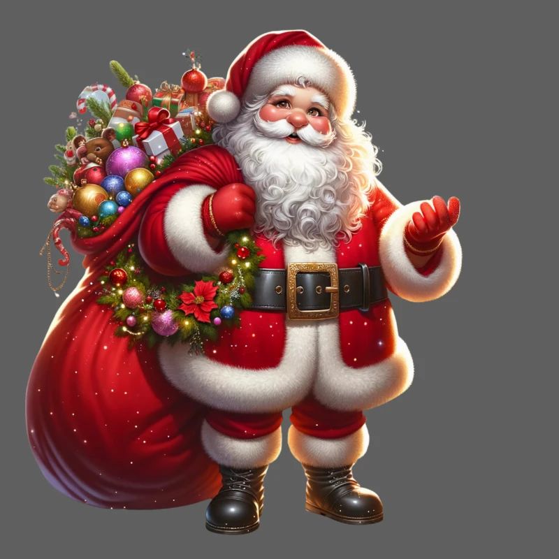 Weihnachtsmann mit Geschenksäckchen