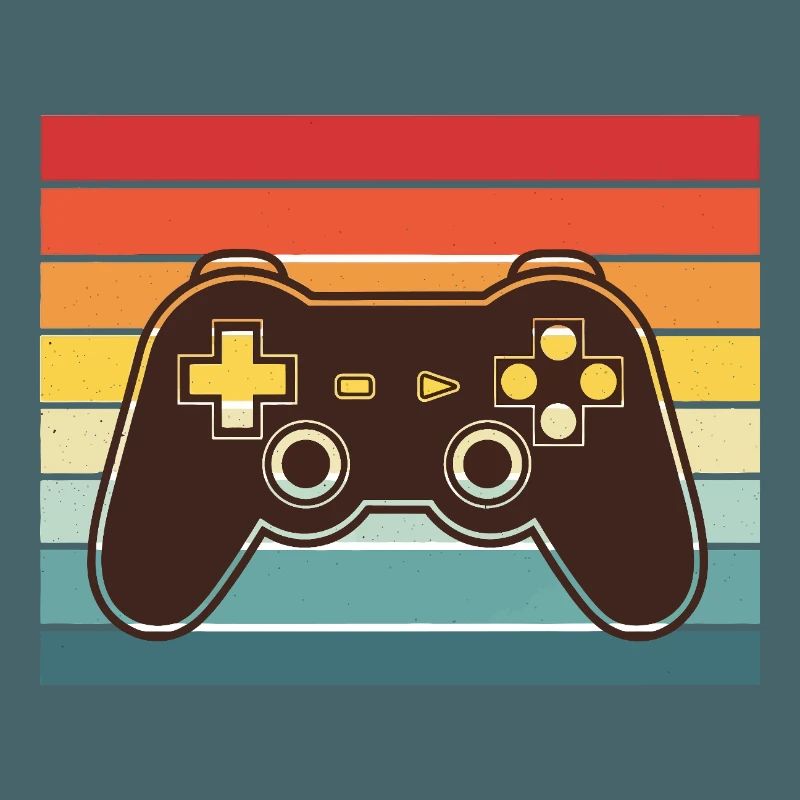 Retro Rainbow ControllerVintage Videospiel-Controller