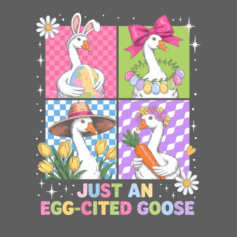 Eierfreudige Gans im Vier Panel