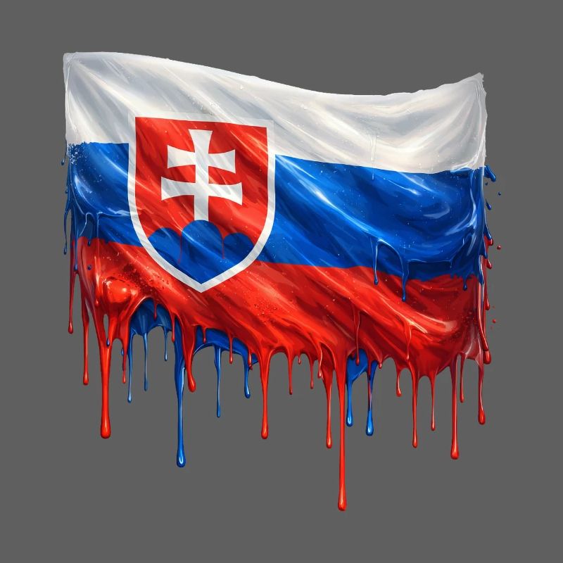 Drapeau Slovaquie Éclaboussures de couleur