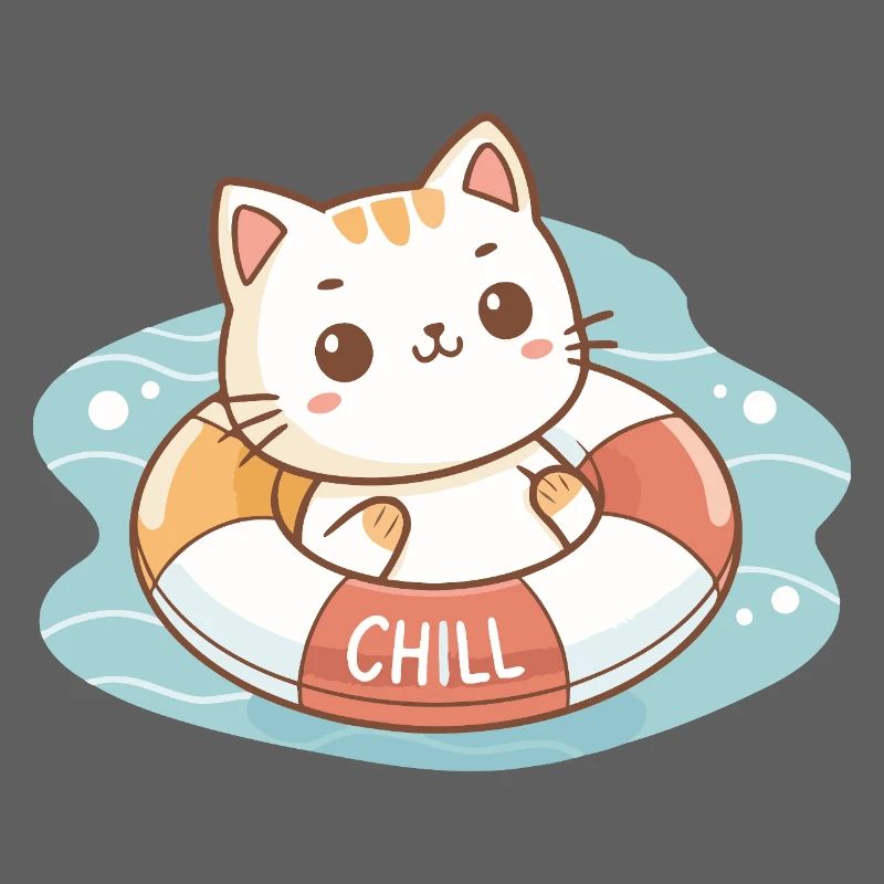 Chat sur Bouée Chill
