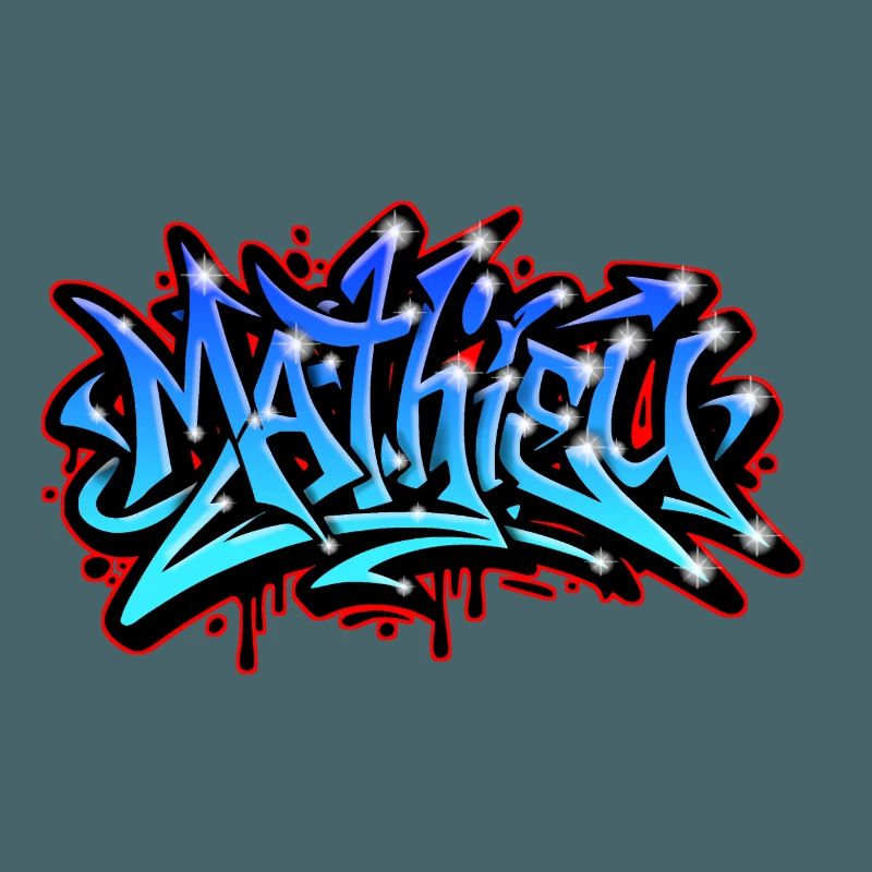 Mathieu Graffiti Neon Printable on Textile