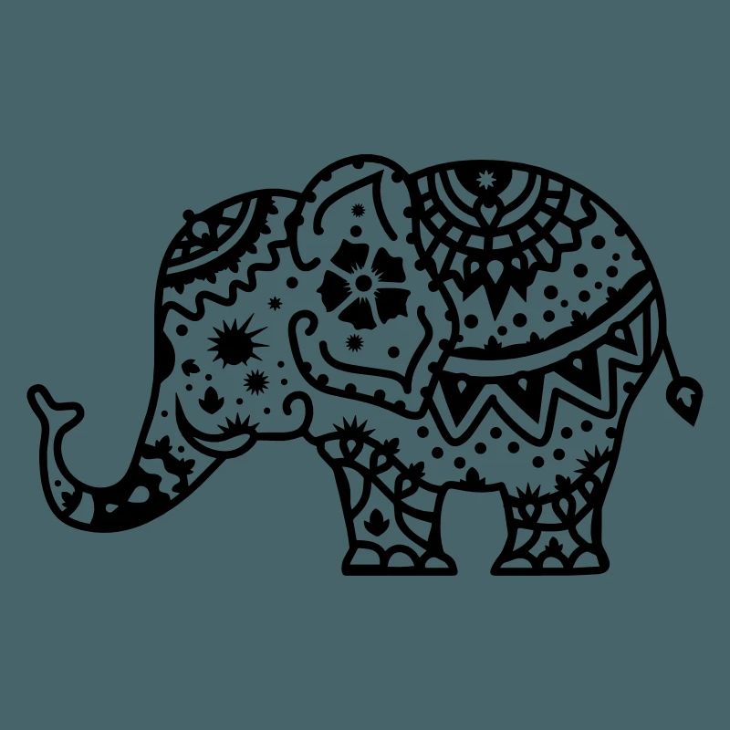 Éléphant indien décoré