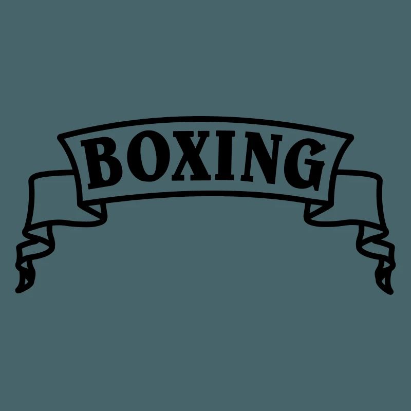 Boxen Boxtext in Wimpel oder Banner
