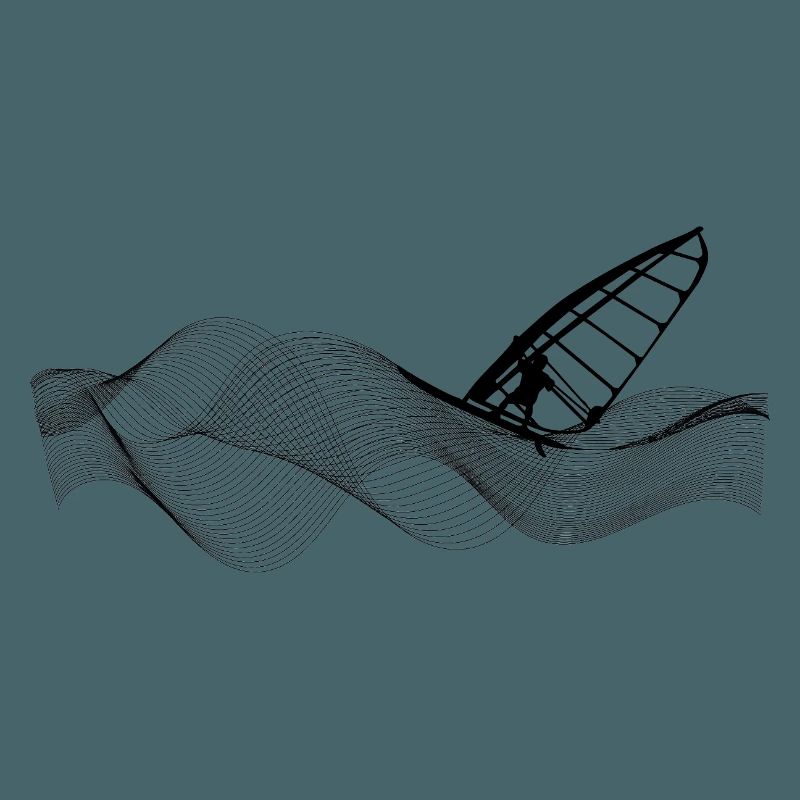 Windsurfer on wave structure