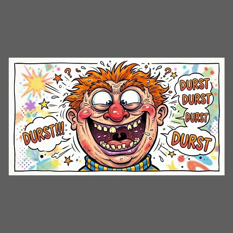 Durst-Karikatur Comicgesicht