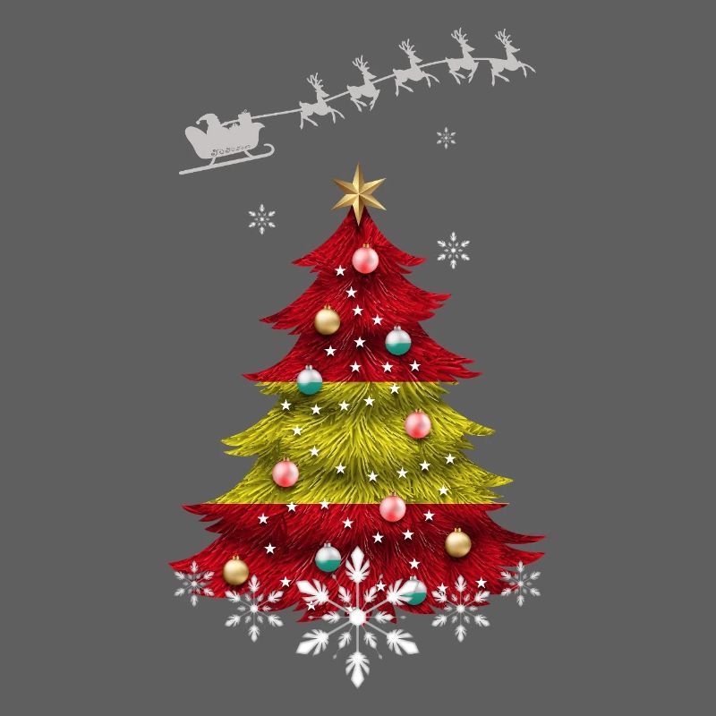 Sapin de Noël avec drapeau espagnol