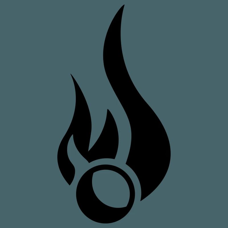 Flammender Ball