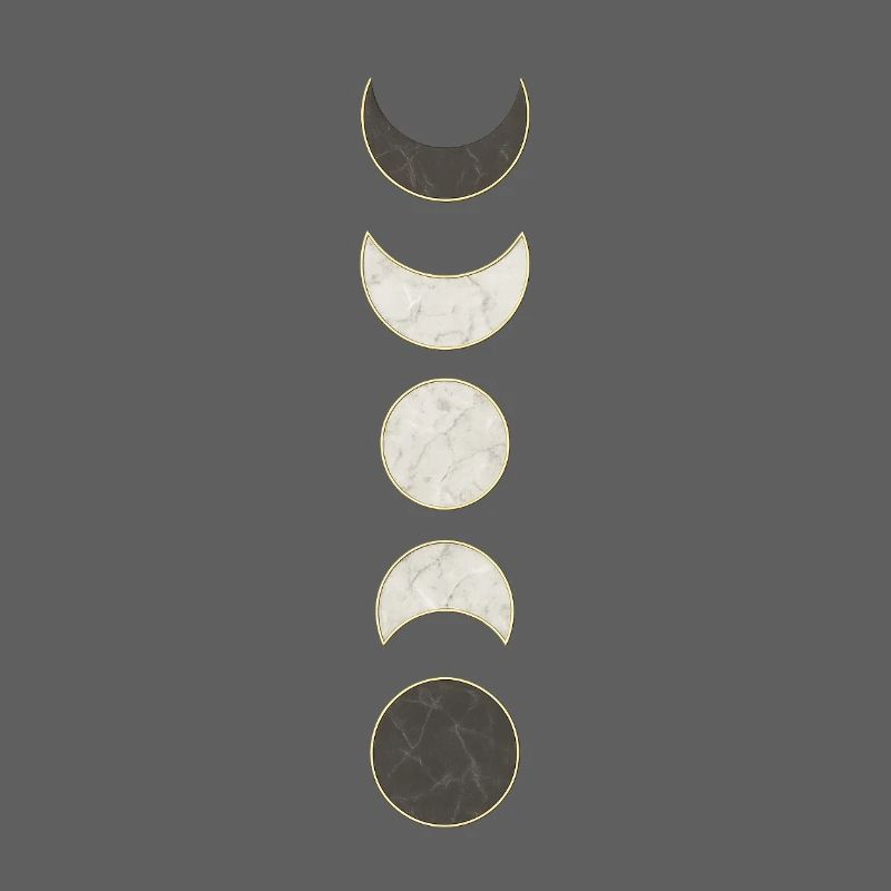 Moon Phases Marble Pattern