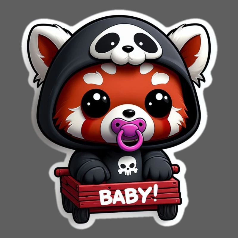 Panda bébé en capuche noir