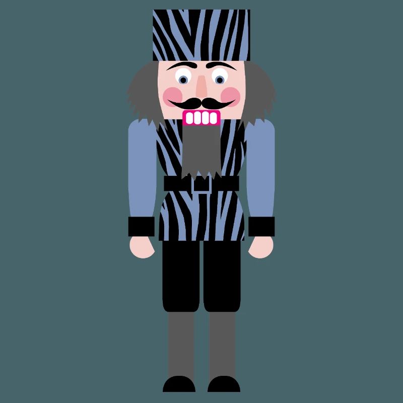 Nutcracker Zebra Pattern Christmas Decoration Advent