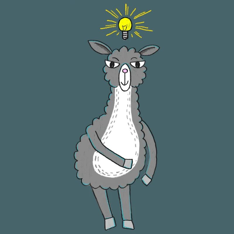 Lama hat eine Idee