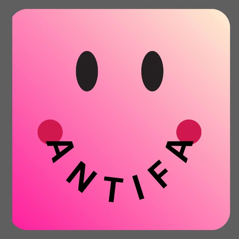 Friendly Antifa Pink | Faute de frappe de Gradient Smile