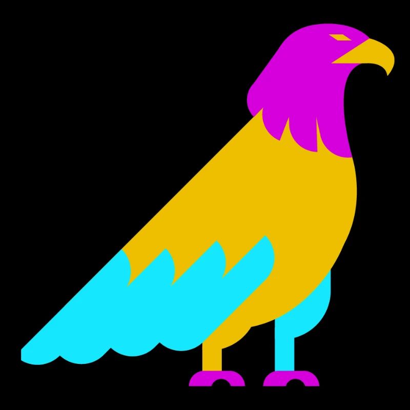 Aigle abstrait coloré