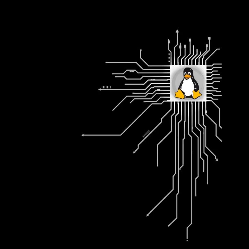 platine pingouin Core Coeur Ordinateur pc Nerd program